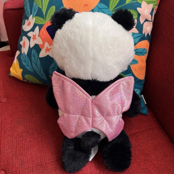 Kellytoy Fairy Panda Bear Plush W/ Pink Sparkly Wings 12” - Picture 2 of 7